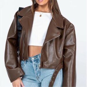 Lioness Brown Leather Jacket